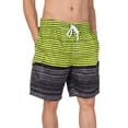 thumbnail image 1 of SHCKE Men's Quick Dry Swimwear Trunks Summer Beach Swim Trunks Striped Board Shorts with Drawstring and Pockets, 1 of 6
