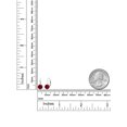 thumbnail image 2 of Gem Stone King 2.00 Ct Round Red Created Ruby 14K White Gold Earrings, 2 of 3