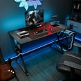ERGONOMIC Gaming Desk 47 Inch PC Gaming X Shaped Gaming Computer Desk