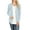 Ash Blue, variant on Womens V Neck Snap Button Long Sleeve Knit Cardigan