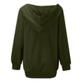 thumbnail image 4 of Vedolay Women's Hoodies Fashion 2023 Print Crew Neck Long Sleeves Sweatshirt Tops Zip up Hoodie Y2k Army Green,S, 4 of 5
