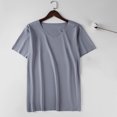 thumbnail image 5 of Ovzne Men's Big & Tall V-Neck Short Sleeve Athletic Basic T-Shirts Casual Slim Solid Color Stretchy Going Out Tops M-5XL, 5 of 9