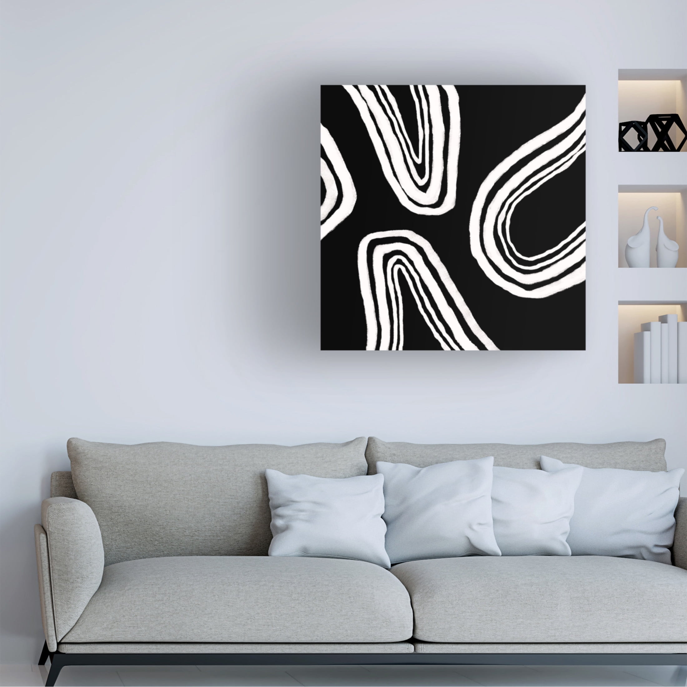 Canvas Wall Art - Regina Moore 'Dizziness III' Wall Art for Living Room, Bedroom, or Office Décor by Trademark Fine Art - 35 x 35 Inches