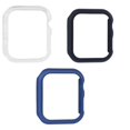thumbnail image 1 of 3 Pack Compatible for Apple Watch Case 45mm [NO Screen Protector] Series 8 Series 7, Hard PC Bumper Case Protective Cover Frame Compatible for iWatch 45mm,transparent + original black + original blue, 1 of 5
