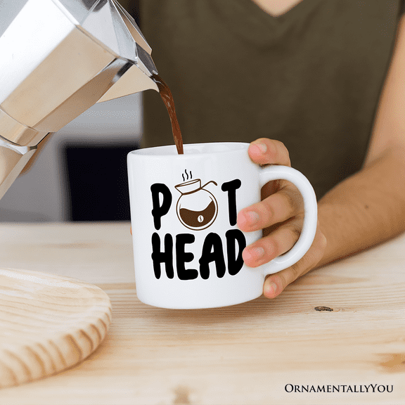 Pot Head Mug, Funny Coffee Lover Gift
