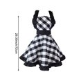 thumbnail image 2 of Lovely Apron for Women, Cute Swing Checkered Apron Kitchen Cooking Oil-proof Aprons Adjustable Salon Apron for Baking Gardening, 2 of 7