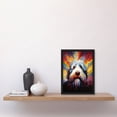 thumbnail image 4 of Old English Sheep Dog Lover Gift Pet Portrait Colourful Artwork Painting Artwork Framed Wall Art Print A4, 4 of 5