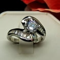 thumbnail image 4 of Aubry Engagement Ring Womens Cubic Zirconia Bauguette Ginger Lyne Collection, 4 of 5
