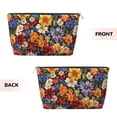 thumbnail image 2 of Leather Travel Bag Wash Bag Makeup Bag Storage Bag 7×5×2.4in For Daily Carrying And Short Trip Groovy Flowers (2), 2 of 8