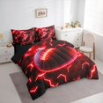 thumbnail image 3 of jejeloiu Ball Sport Theme 7-Piece Twin Bedding Sets,Rugby Game Gaming Bedding Comforter Set For Men Women Reversible, 3 of 8