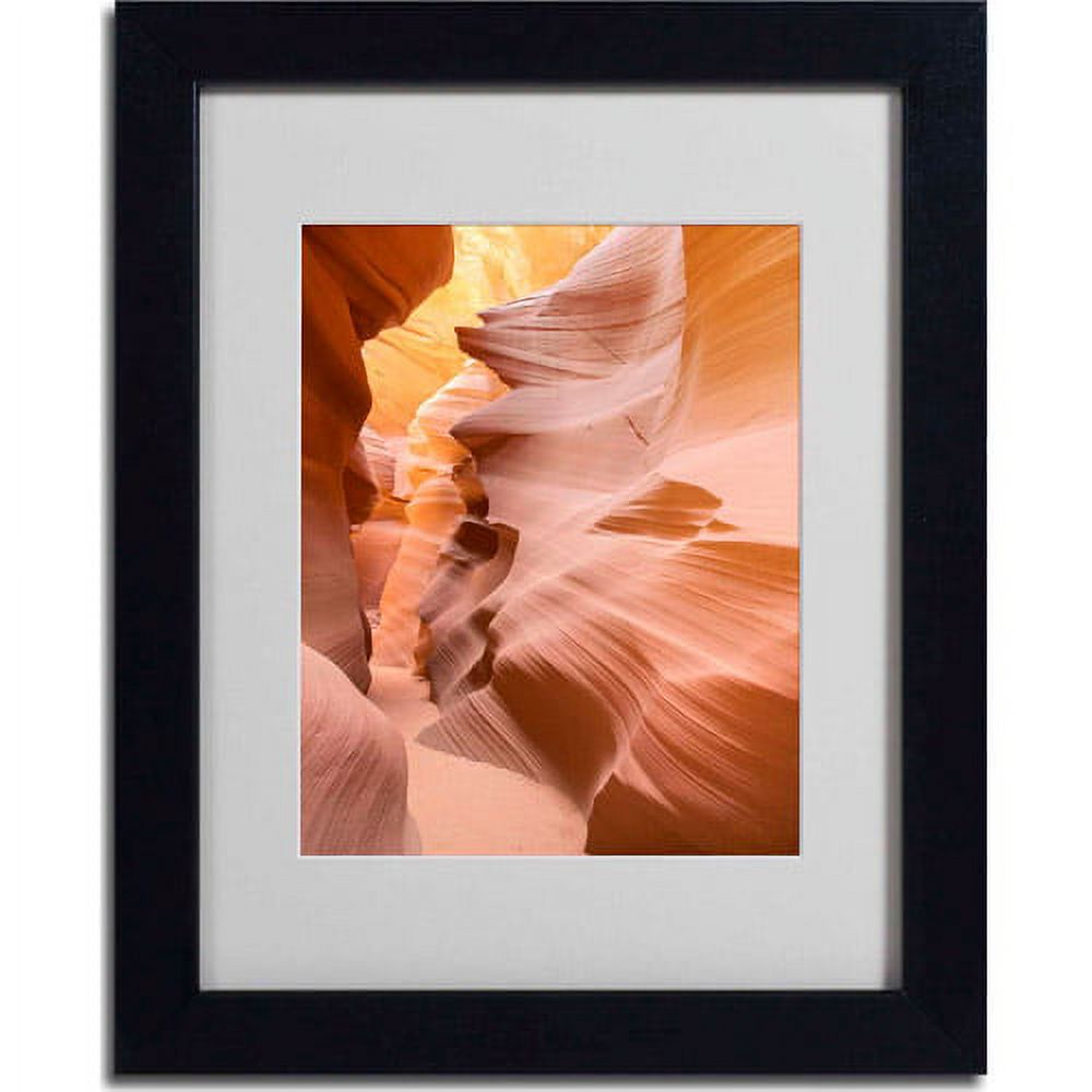 Matted art under acrylic in a black framed