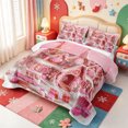 thumbnail image 3 of Manfei Xmas Holiday Season Twin Quilt Set,Farmhouse Christmas Santa Claus Twin Coverlet Set,2-Piece,1 Bedspread and 1 Pillowcase, 3 of 7