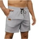 thumbnail image 2 of pstuiky Pantalones cortos para hombre, Pantalones cortos casuales de ejercicio con bolsillos y cordón elástico de moda de color sólido para hombre Pantalones cortos de golf, 2 of 7