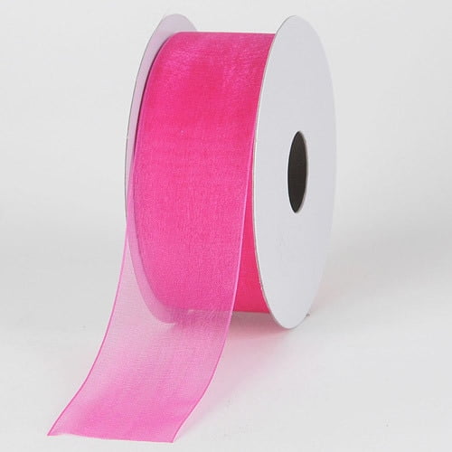 Fuchsia - Sheer Organza Ribbon - ( 5/8 inch | 25 Yards )