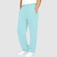 thumbnail image 6 of ATOGUTA Girls Sweatpants School Uniform Pants Cozy Elastic Waist Casual Long Trousers with Pockets Blue, Size 5T-14, 6 of 8