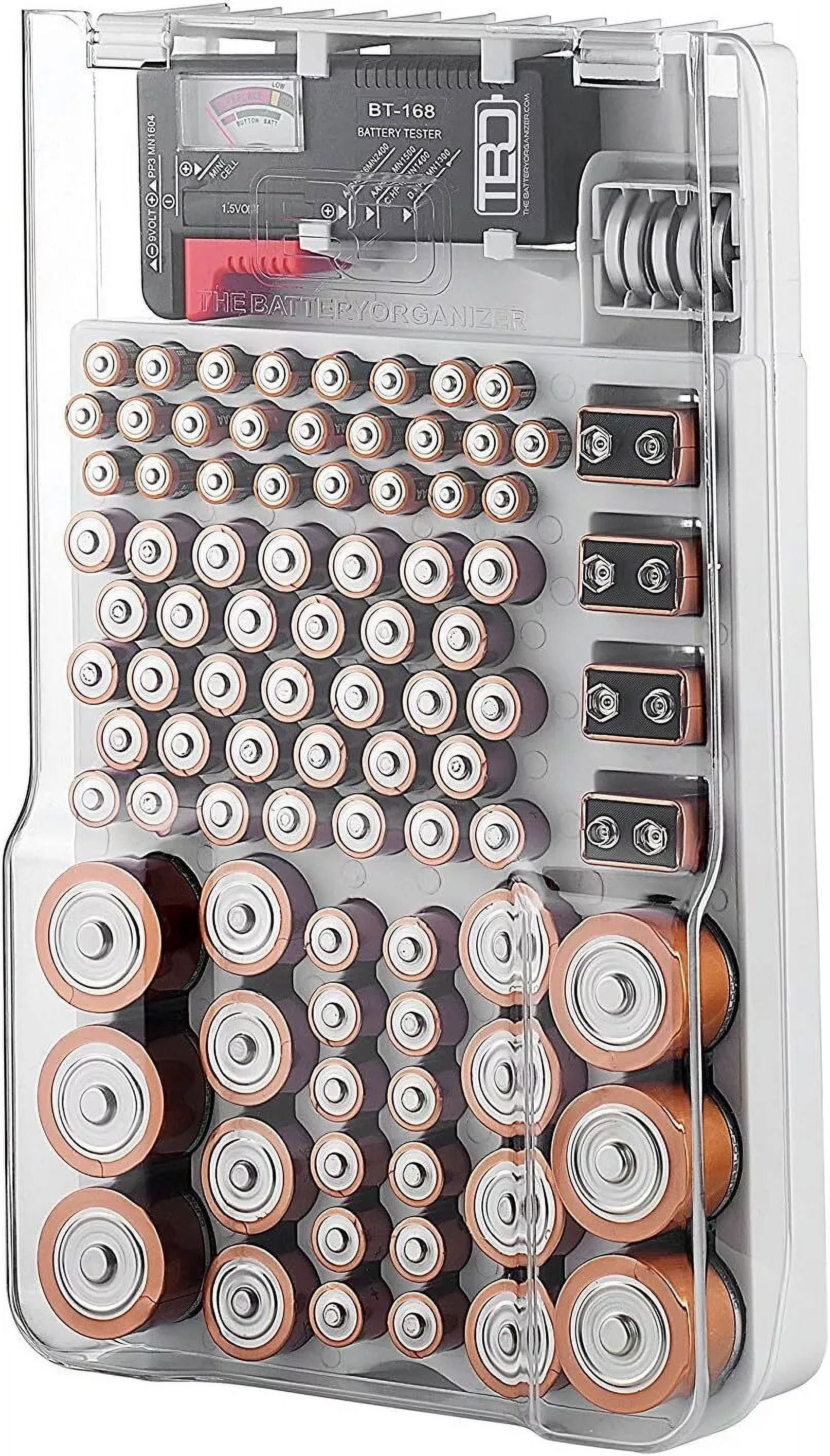 Battery Storage Organizer The Battery Organizer Storage Case with Tester