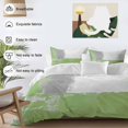 thumbnail image 3 of 3 Piece Sage Green Grey Duvet Cover Set Full Size,Microfiber Comforter/Quilt Cover with Corner Ties and 2 Pillowcases,Oil Painted Abstract Geometric Modern All Season Soft Bedding with Zipper Closure, 3 of 8