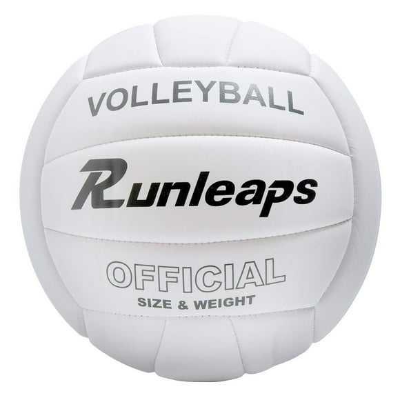 Volleyball Runleaps oficial, talla 5, impermeable, color blanco