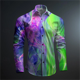 thumbnail image 1 of Camisa de hombre con arte floral para uso diario, camisa de manga larga con solapa de otoño e invierno, suave y cómoda, de moda y transpirable, 1 of 6