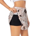 thumbnail image 2 of Bixox Women's Funny Chicken pattern 2 in 1 Running Shorts - Lightweight Athletic Workout Gym Yoga Shorts Liner with Pockets - Medium, 2 of 7