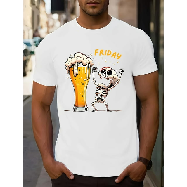 Camiseta de moda con estampado de calavera de Fridan, cuello redondo, manga corta, ropa gráfica de verano para hombre, camisetas para adultos, hombres, mujeres, adolescentes, jóvenes y ocio.