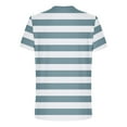 thumbnail image 3 of Mgmyaa Men's Casual T-Shirts Basic Crew Neck Short Sleeve Loose Stripes Tee Shirts, 3 of 5