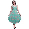 thumbnail image 1 of Bimba Robe de Plage Bohème Midi Sans Manches Imprimée Florale pour Femmes-Moyenne, 1 of 1