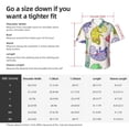 thumbnail image 6 of Lsque Cute Chameleons pattern Hawaiian Shirt for Men, Unisex Summer Beach Casual Short Sleeve Button Down Shirts-Small, 6 of 9