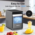 thumbnail image 5 of Countertop Nugget Ice Maker with 2 Water Refill Options, Ready in 7 Mins, 33Lbs/24H Pebble Ice Maker Machine, Self-Cleaning Sonic Ice Makers with Ice Scoop&Basket, for Home/Office (Black), 5 of 7