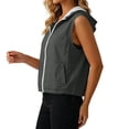 thumbnail image 5 of hoksml Women's Plus Size Sleeveless Hooded Vest, Lightweight Casual Outdoor Zip Up with Mesh Lining and Drawstring Hem 3XL-5XL, 5 of 9