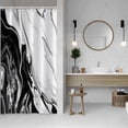 thumbnail image 2 of Abstract Ink Painting Shower Curtain Black and White Modern Stylish Bathtub Shower Curtain for Bathroom Decor Waterproof Texture Washable Fabric Shower Curtain, 36x72 Inch, 2 of 6
