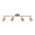 thumbnail image 1 of Globe Electric Pratt 4-Light Track Lighting, Matte Brass, Gold, 1 of 8