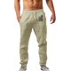 thumbnail image 1 of Pantalones casuales de lino para hombre, color liso, estampado de árbol, ligeros, sueltos, elásticos, con cordón, para verano, playa, yoga 081-beige M 081-beige M Xishao ropa, 1 of 2