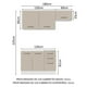thumbnail image 3 of Cocina Integral MADESA 180cm Blanco Crema Agata, 3 of 8