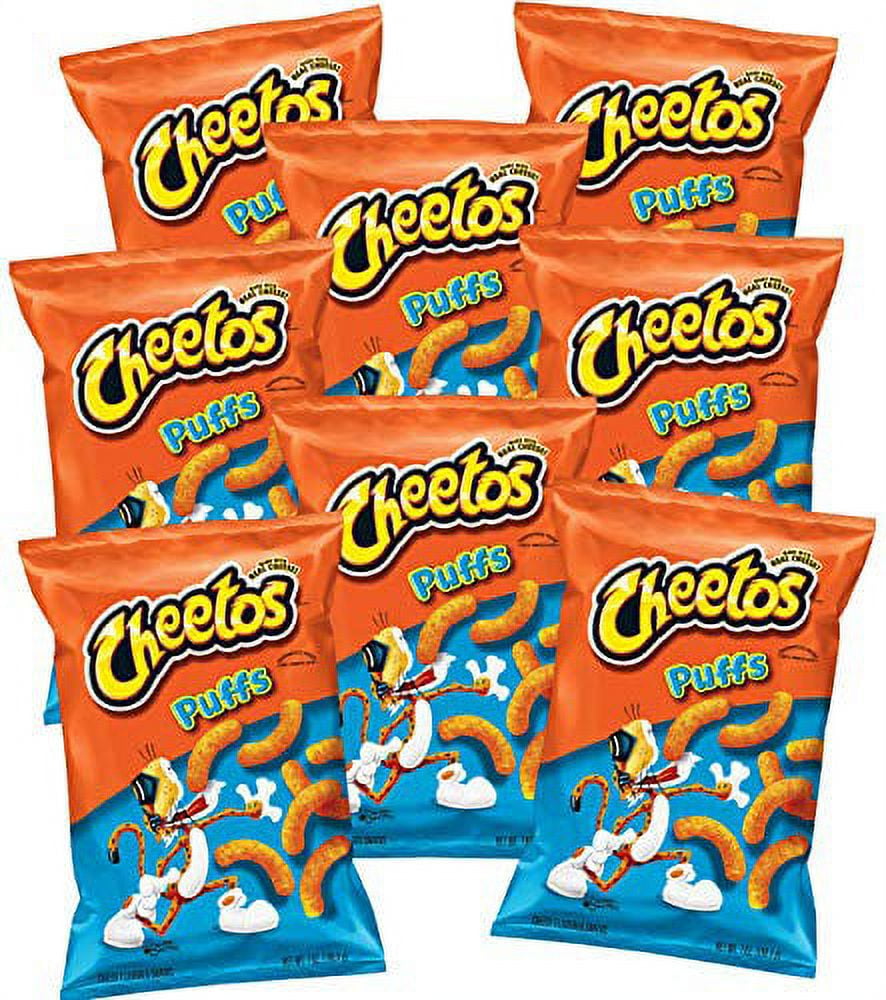  Cheetos Puffs Flamin Hot Cheese Flavor Snacks, 3.75oz (15 Pack)