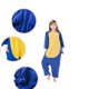 thumbnail image 1 of Pijamas de animales azules para la familia, monos de Cosplay para mujeres adultas, vestido de fiesta de Halloween, Pijama de dibujos animados para niñas, niños, niños, animales, RaccoonKigurumi, 1 of 4