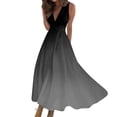 thumbnail image 1 of Maxi Maxi Robe, Robe Sans Manches Dégradé Mode Décontractée avec Col en V Robe Maxi Bohème, Robes d'Été pour Femmes, 1 of 5