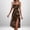 Brown, variant on Women's Casual Dress for Everyday Wear Elegant Polka Dot Floral Slim Waist Lace Split Dress with Suspender Details for Spring and Summer Brown 3XL