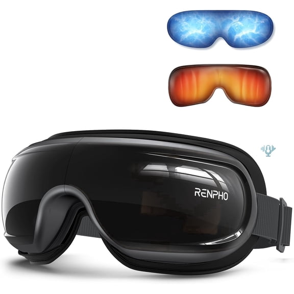 RENPHO Eyeris 3 Eye Massager with Heat and Cooling Voice Control, FSA Eligible HSA, Fathers Day Gift for Dad Men, Migraine Relief Eye Mask for Migraines, Eye Care Reduce Dry Eyes