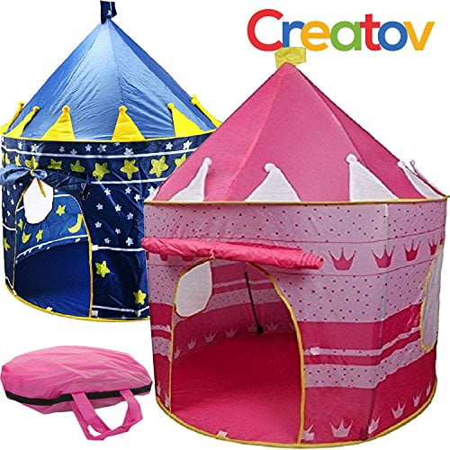 Costway Les enfants jouent tente filles garçons princess castle portable  intérieur extérieur playhouse