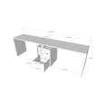 thumbnail image 4 of Liber-T 3 Piece Home Office Set, White and Walnut, 4 of 4