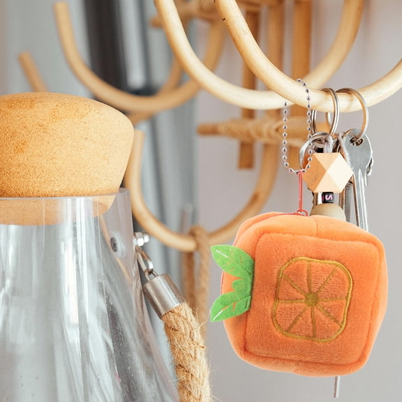 TABLZONE Orange Plush Purse Soft Material Multifunctional Small Bag for Storage and Daily Use