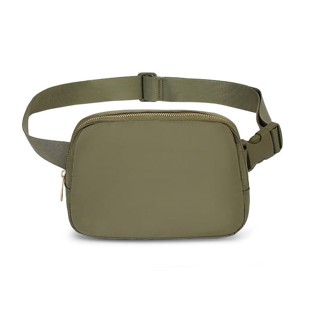 Riñonera de nailon impermeable para el pecho, para deportes al aire libre, correr, teléfono móvil, bolso cruzado que combina con todo para hombres y mujeres