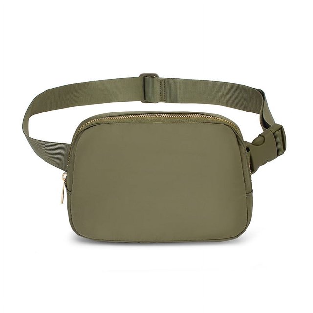 Riñonera de nailon impermeable para el pecho, para deportes al aire libre, correr, teléfono móvil, bolso cruzado que combina con todo para hombres y mujeres