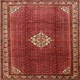 thumbnail image 1 of Ahgly Company Indoor Square Traditional Rust Pink Persian Area Rugs, 3' Square, 1 of 6