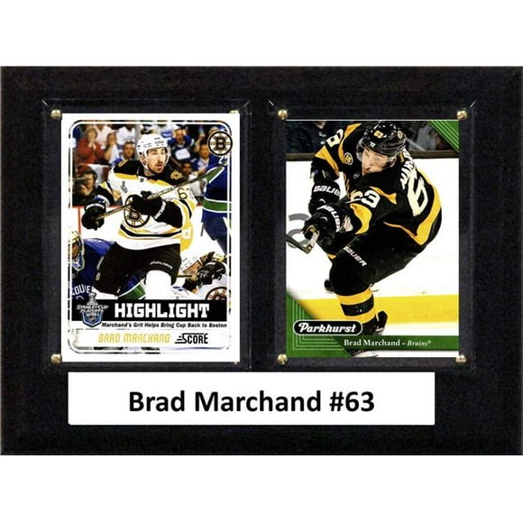 C&I Collectables 68MARCHAND NHL 6 x 8 in. Brad Marchand Boston Bruins Two Card Plaque