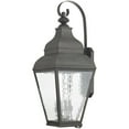 thumbnail image 3 of 13.75 inch 4 Light VPW Outdoor Wall Lantern Pendant Lighting Fixture with Clear Water Glass Shade backed with Hand Crafted Solid Brass material for patio, front porch, entryway and more, 3 of 6