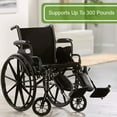 thumbnail image 6 of McKesson Black Lightweight Wheelchair, Steel, 18" W, 300-lb Weight Capacity, 1 Ct, 6 of 12