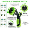 thumbnail image 2 of GVDV Garden Hose, 3/4" x 50ft Water Hose with 10 Function Spray Nozzle, Leakproof, Light Weight, 375Psi, 2 of 7