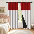 thumbnail image 2 of Lfeey Black out Curtains for Bedroom 63 inch Long, Red White, Christmas Modern Thermal Insulated Grommet Window Drapes, 2 Panels, 2 of 7